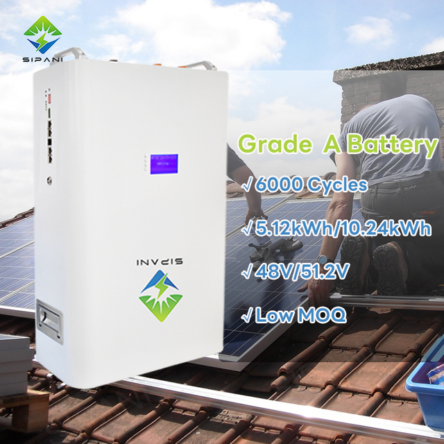 51,2 В, 100 Ач LiFePO4, 48 В, 5,12 кВтч, настенная солнечная литий-ионная батарея