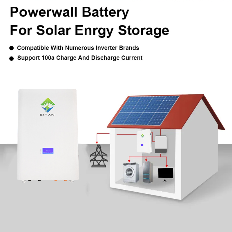 SIPANI 10 кВтч аккумулятор для дома на солнечной энергии настенный 48 В LiFePO4 200 Ач