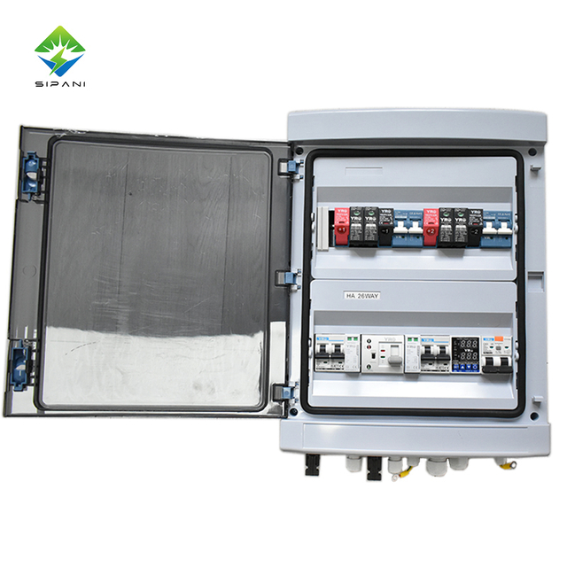 IP65 Водонепроницаемый AC DC Двойной распределительный блок питания Молниезащита ATS Панельная распределительная коробка для солнечной системы