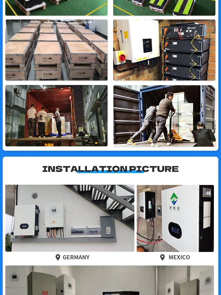 6000 циклов 51,2 В 200 Ач 10 ​​кВтч Батарея