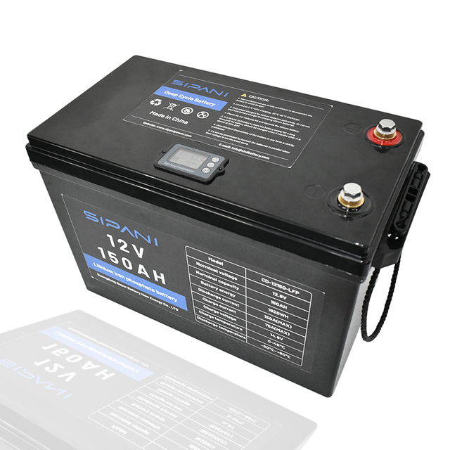 [Замена свинцово-кислотного аккумулятора] Литий-ионный аккумулятор 12 В, 150 Ач, аккумулятор Lifepo4 глубокого цикла с экраном