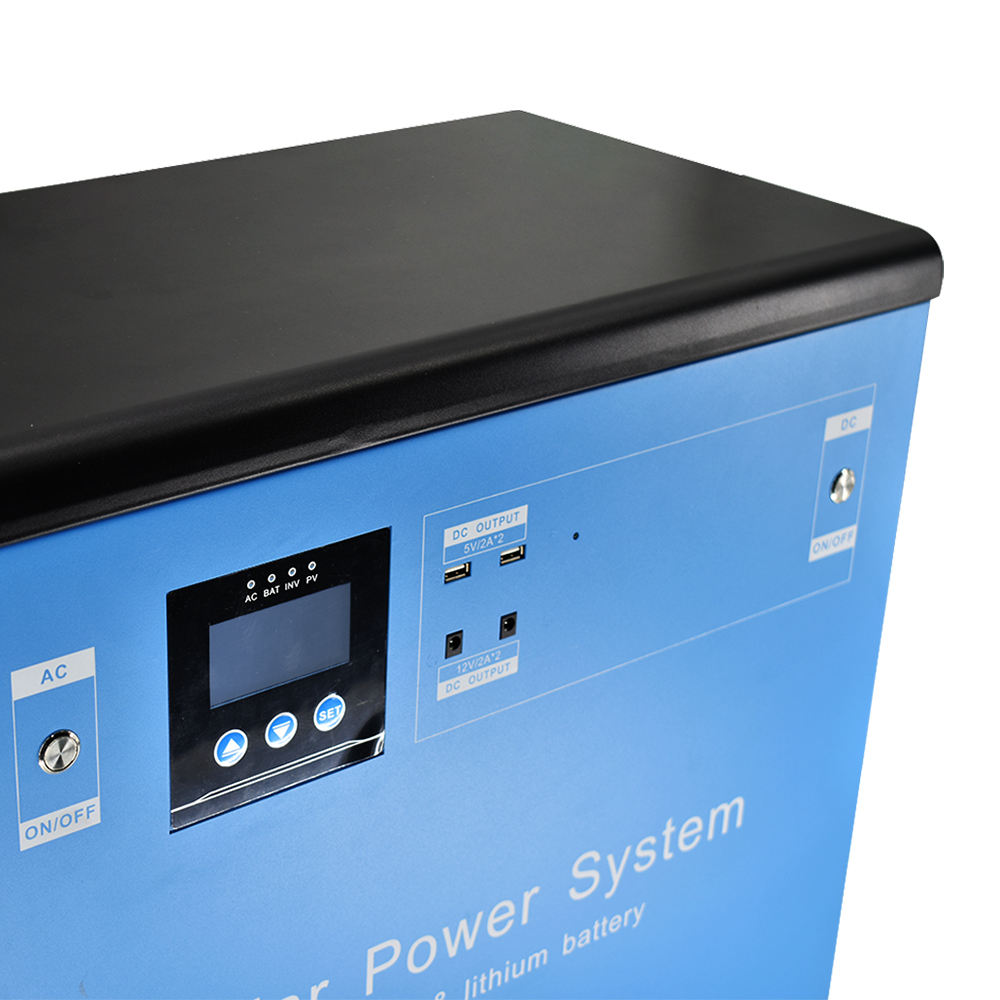1500W Deep Cycle Portable Off-grid Home Mppt Солнечная панель Power System Солнечный генератор Ups с USB