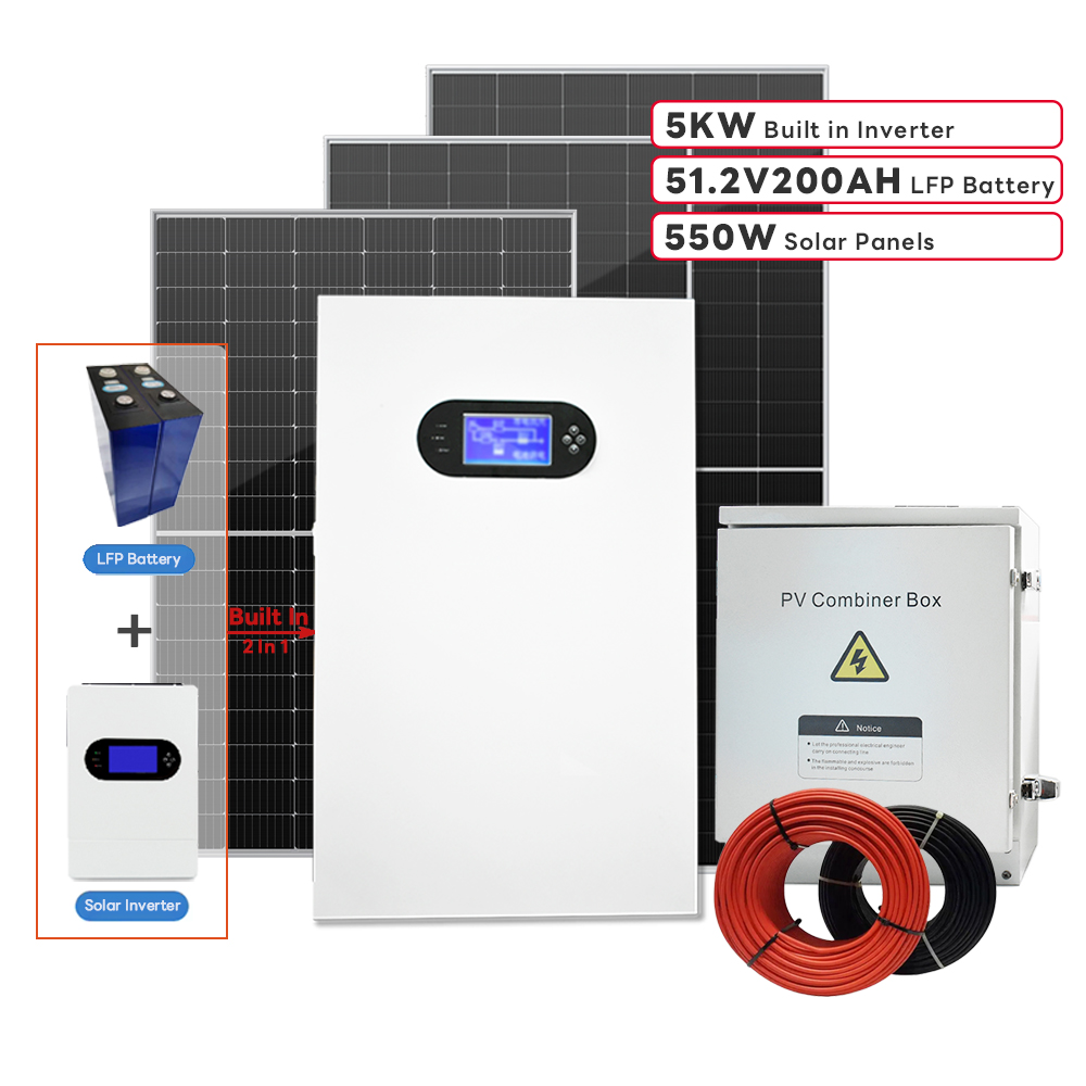 Powerwall «все в одном»: гибридный инвертор мощностью 5 кВА со встроенной литиевой батареей Lifepo4, 10 кВтч