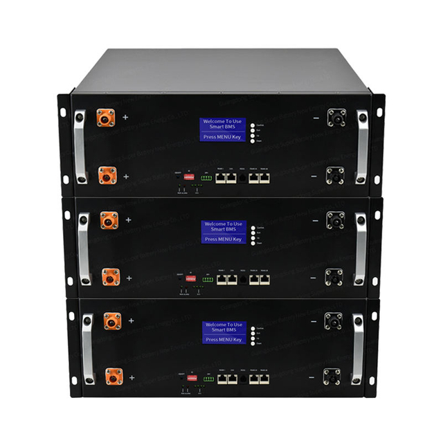 48V Серверная стойка Литий-ионный фосфатный аккумулятор 5kw 10kw 48v 50ah 100ah 200ah Lifepo4 Батарейный шкаф Солнечная инверторная батарея 
