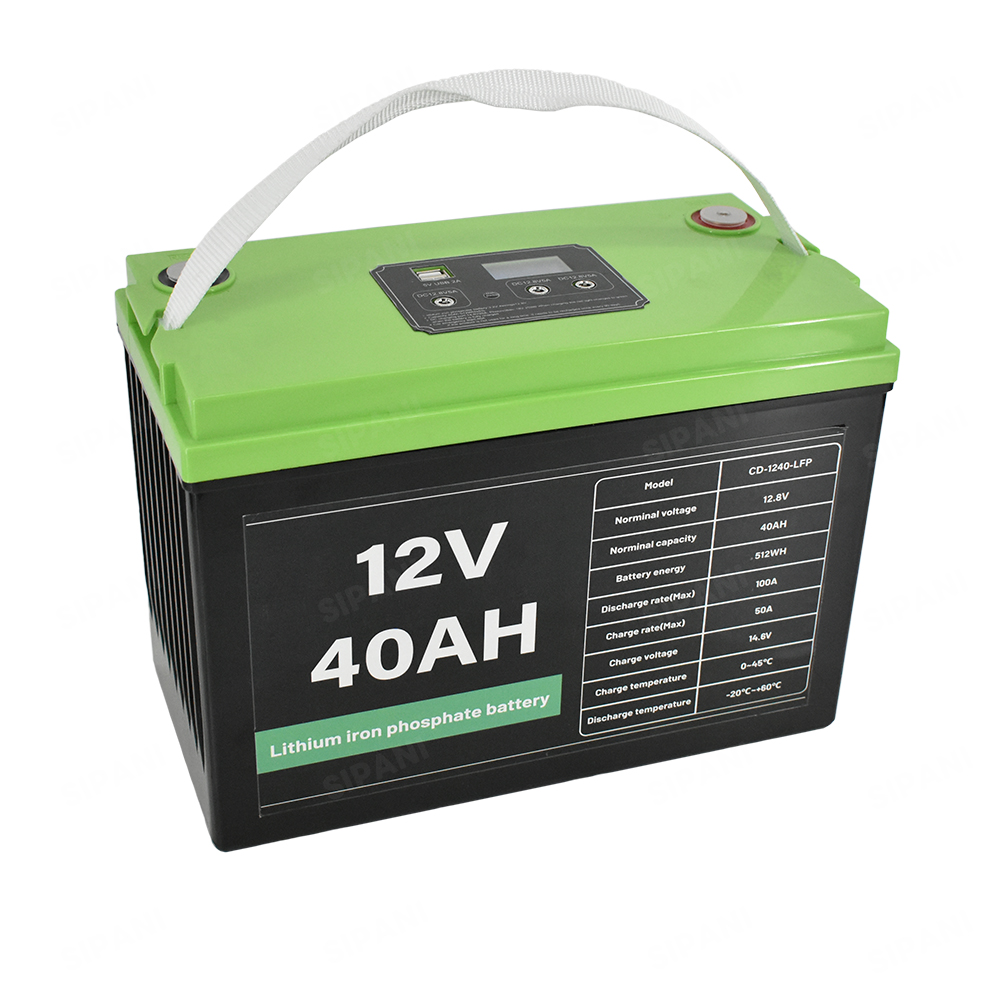 12V 40Ah 100Ah LFP Батарея USB Литий-железо-фосфатный аккумулятор LiFePO4 с выходом постоянного тока