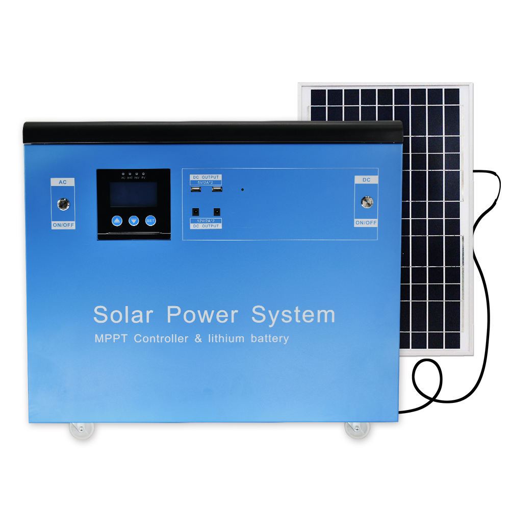 Mppt солнечный генератор, электрическая портативная электростанция, резервная домашняя солнечная система для домашнего использования, 1500 Вт, 110/220 В переменного тока, выход